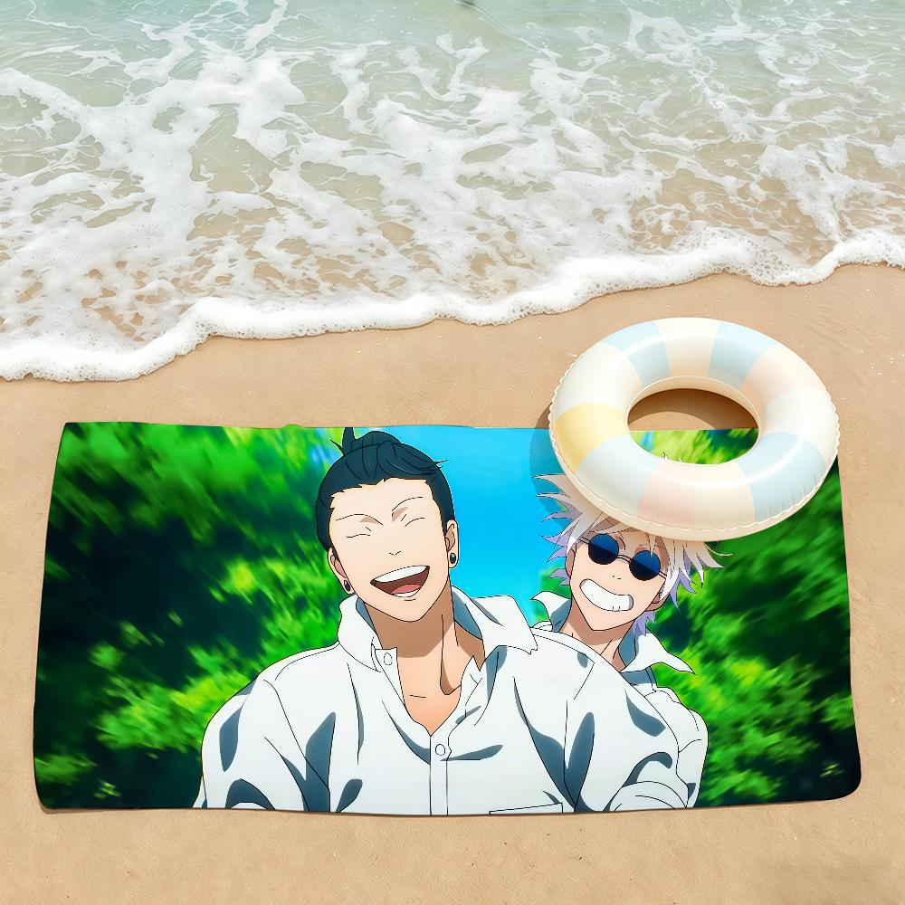 Adventure anime J-Jujutsu K-Kaisen-S Towel Drying Bath Towel Applicable To Light Swimming Camping Yoga Beach Out