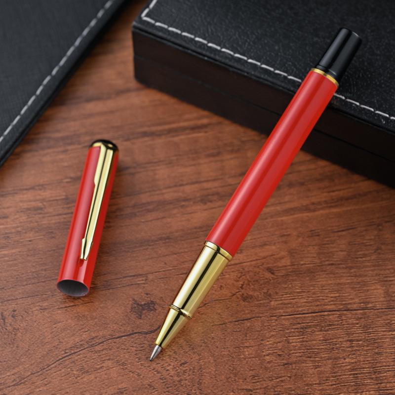 Straight Hair Multi-Color Metal Signature Pen, Neutral Fountain Pen, Orb Pen, Business Advertising, Gift Pen Print