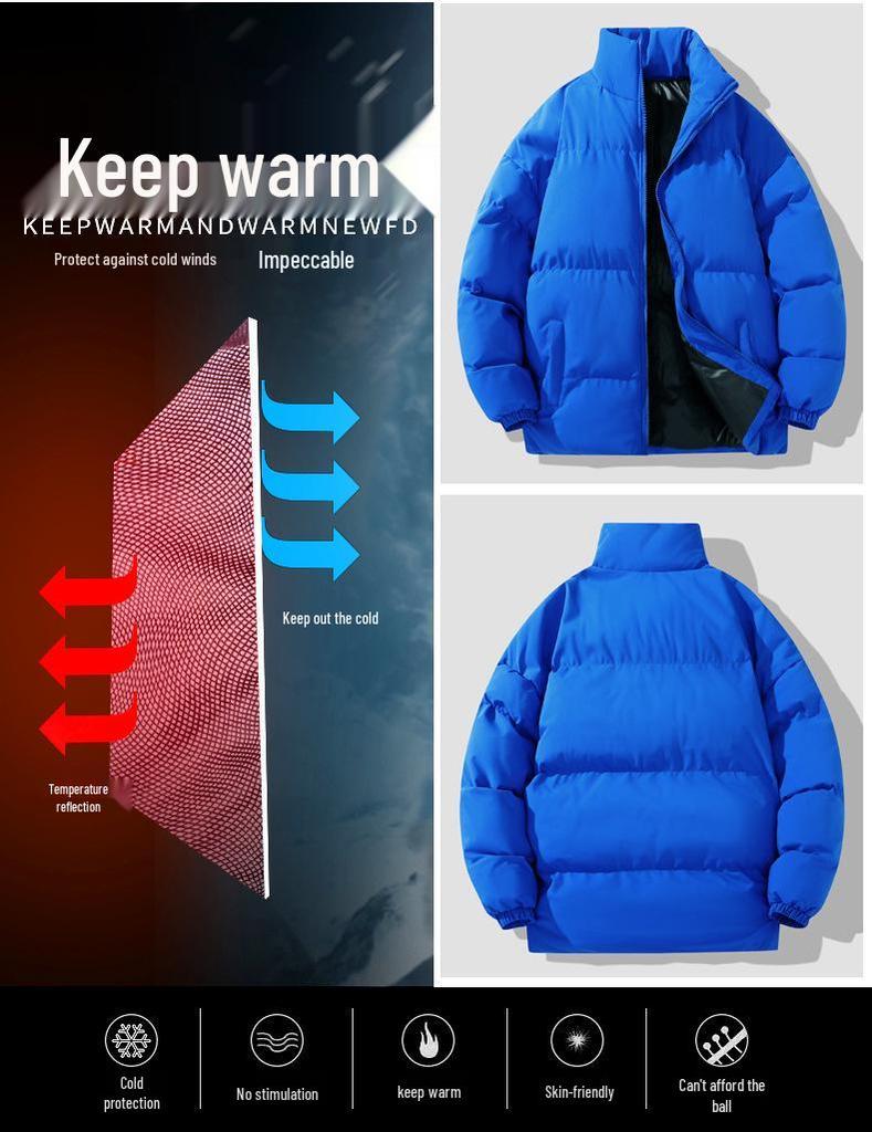 Men's Shiny Hooded Down Cotton Winter Jacket – Thick, Trendy, Short, Plus Size Available