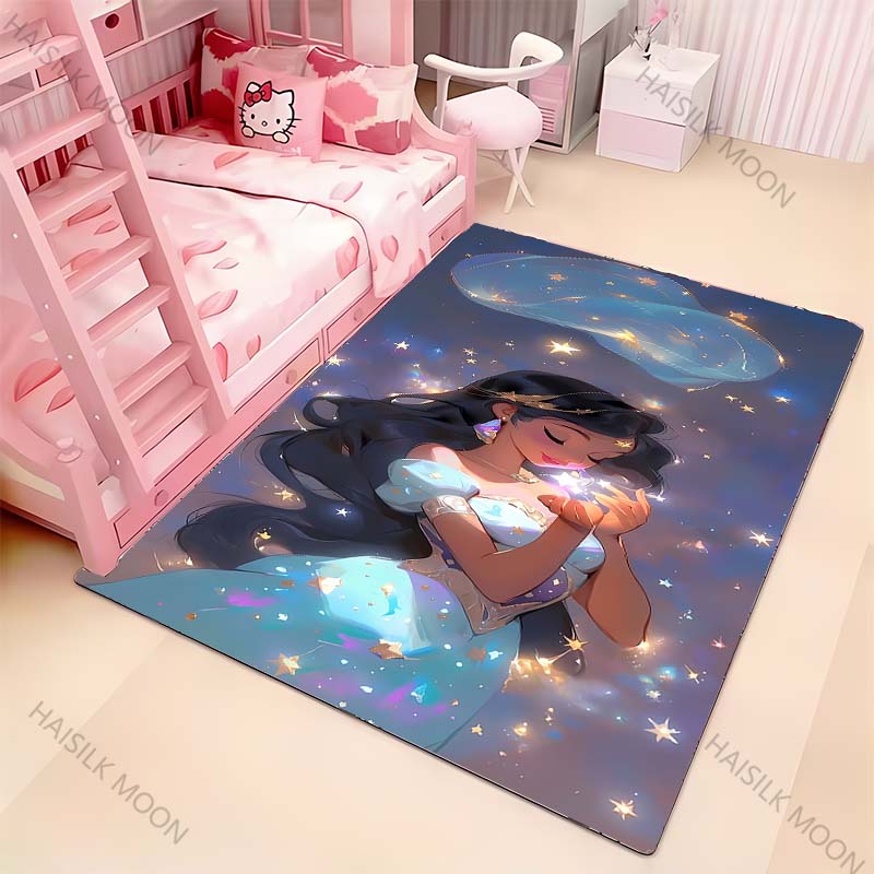 Disney Sleeping Beauty Princess Series Printed Carpet Rugs for Living Rooms Bedrooms Decorative Mat Kids Play Rugs Luxury Gift