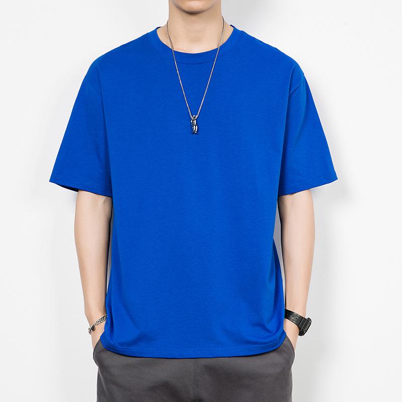 Pure Cotton Short Sleeved Cotton Short Sleeved Couple Big Shoulder T-shirt