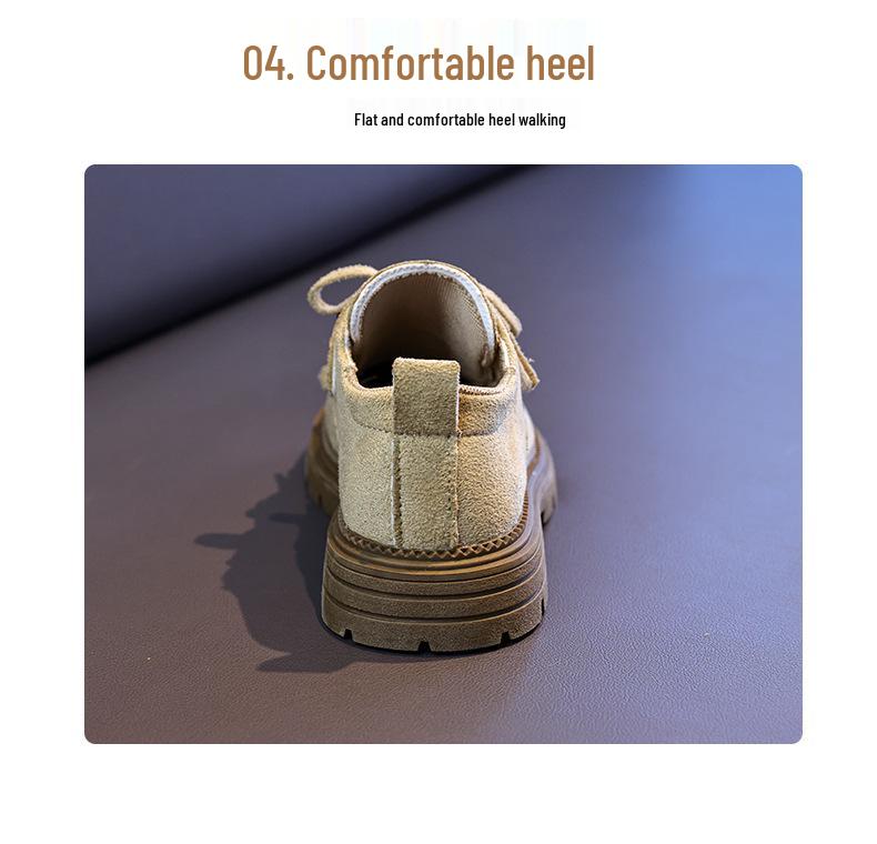 Girls' Tassel Birkenstock-Style Soft-Soled Velcro Loafers - Retro Leather Kids' Shoes (2025)