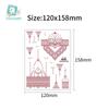 Whitening Red Henna Lace Mandala Flower Waterproof Temporary Tattoo Stickers for Women