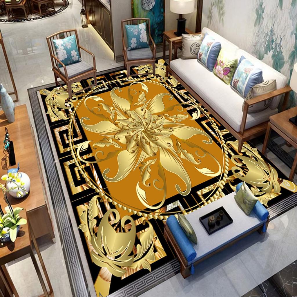 Europe Luxury Style Carpet Living Room Sofa Bedroom Bedside Study Kitchen Entrance Door Rug Non-slip Modern Fashion Decor Mat