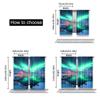 2Pcs Aurora Night Sky Curtain Snow Capped Mountains Lake Scenery Starry Sky With Polar Lights Norway Winter Landscape Home Decor