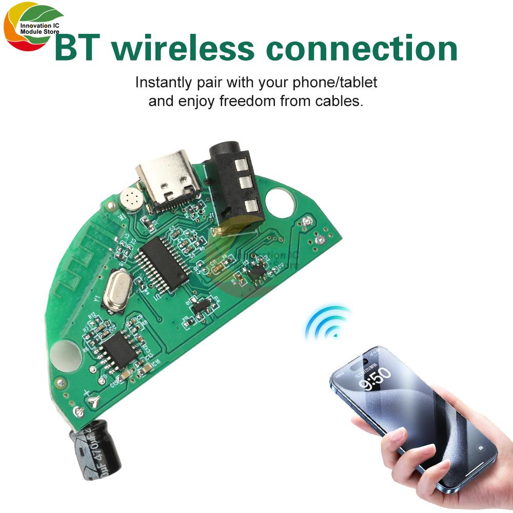 3.7V Bluetooth Amplifier Speaker Module with Card Slot, 3D Stereo Sound Hi-Fi Lossless Audio Quality Type C Interface