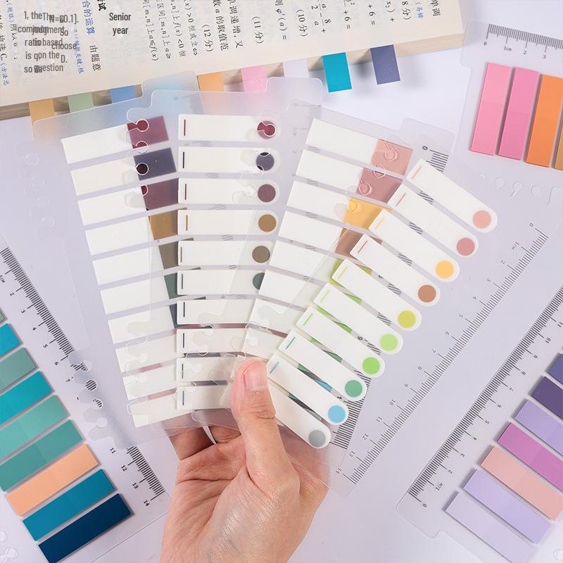 Morandi Marker Transparent Ruler & Index Stickers for Students