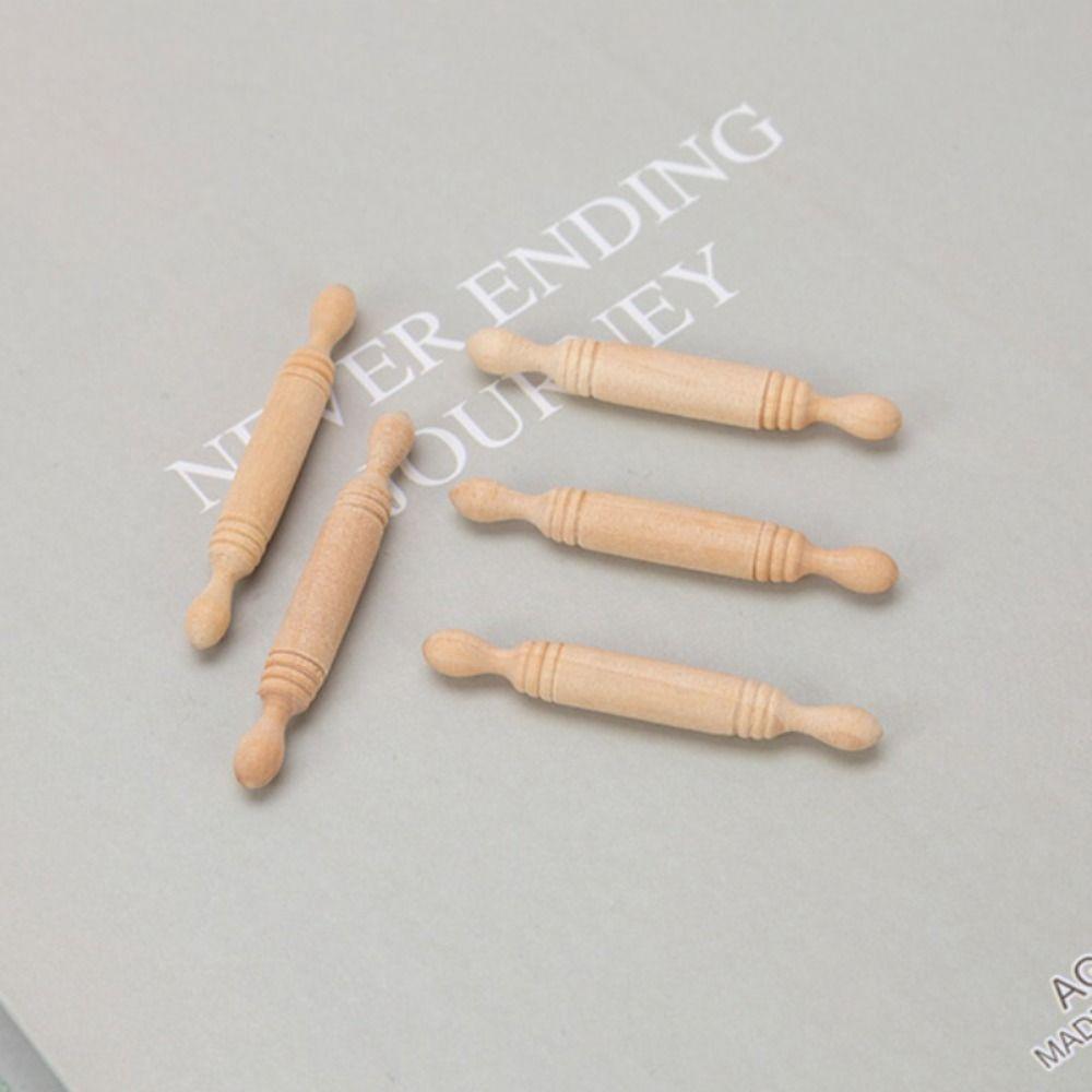 10pcs Simulation Small Dough Rolling Pin Handmade Kitchen Accessories  Pretend Play