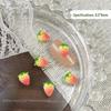 Pink Gradient Strawberry Nail Art Charms - DIY Decorative Cartoon Fruit Accessories