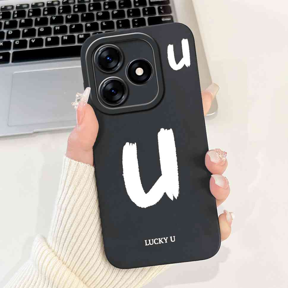 For Realme Note 50 Case RMX3834 Cute A-Z Letters Cover Soft Silicone Casing For Realme Note 50 Note50 Fundas Capa