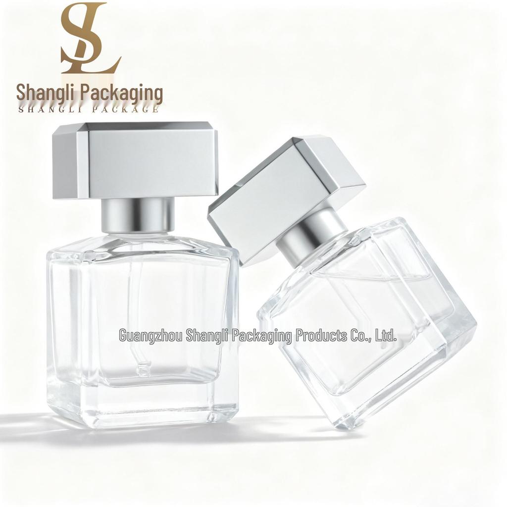 Aurora 30ml Square Essence Oil Bottle with Rubber Head and Outer Cover
