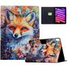 For iPad Mini (2024)/(2021) Case Colorful Pattern Painting Card Slots Stand Leather Tablet Cover with Auto Sleep/Wake