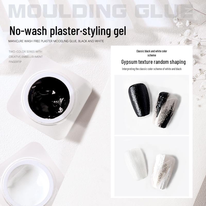 

SULLMAR No-Wash 3D Gel Nail Art: Black & White Graffiti Gel Polish 8g