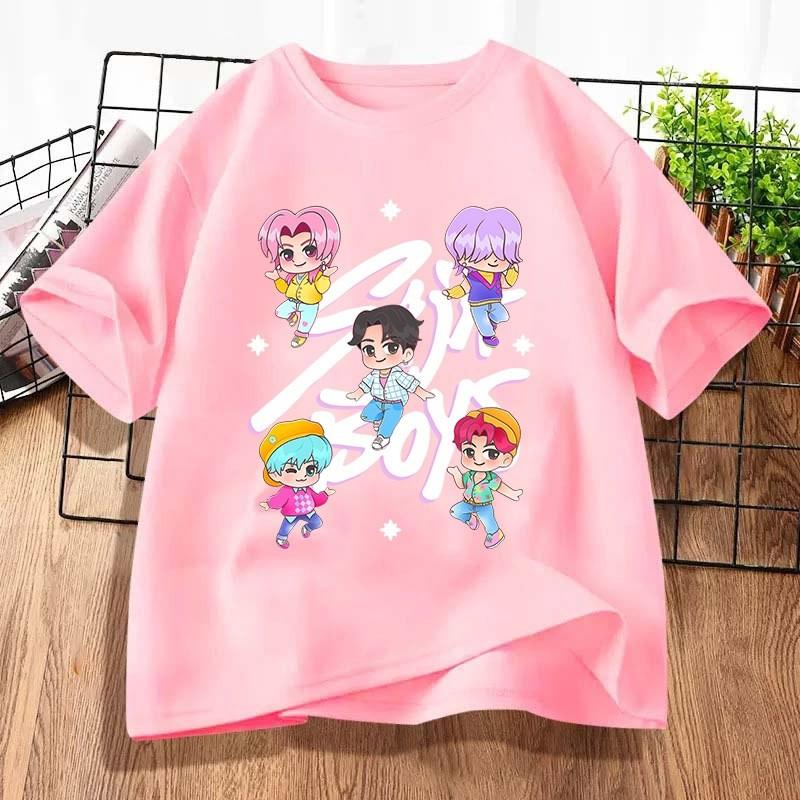 NELLY Baju Anak KPop Demon Hunters Saja Boys T-Shirt Huntrix Shirt Kids Short Sleeve