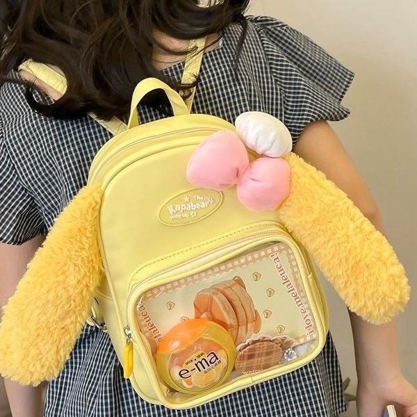 Cake cake backpack commuter bag transparent layer shoulder bag student bag new large capacity cartoon schoolbag