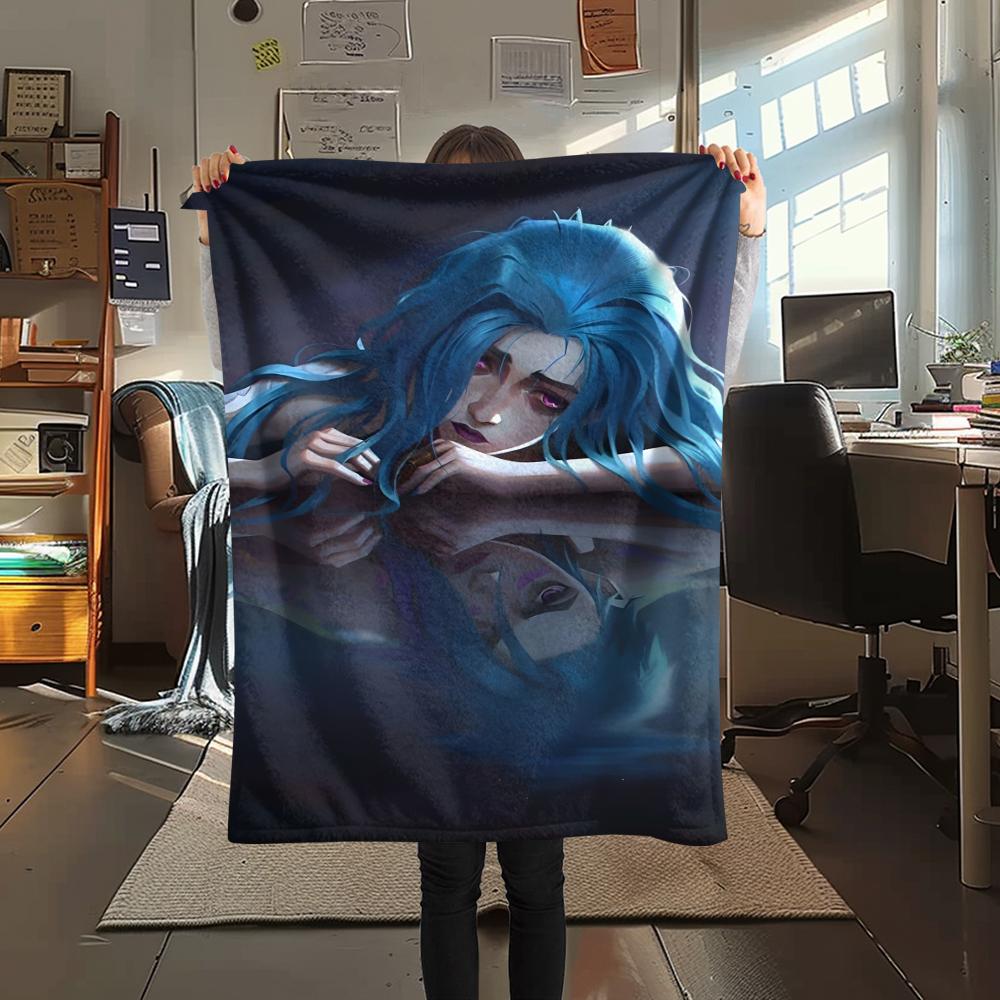 1Pc Cartoon Print Flannel Blanket, High Quality Comfortable for All Seasons, Home Decor, Warmth and Comfort, Perfect for Christmas Birthday Gift
