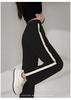 Spring and Autumn Fashion Straight Leg Casual Pants Drawstring Waist Pants High Waist Wide Leg Loose Pants