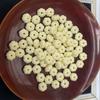20Pcs Shell Powder Melon Shape Spacer Beads 6x10mm Ivory Flat Pumpkin Beads For DIY Bracelet Jewelry Making