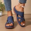 Fashion 2025 Women Wedge Sandals Premium Orthopedic Open Toe Sandals Vintage Anti-Slip Leather Casual Female Platform Retro Shoes