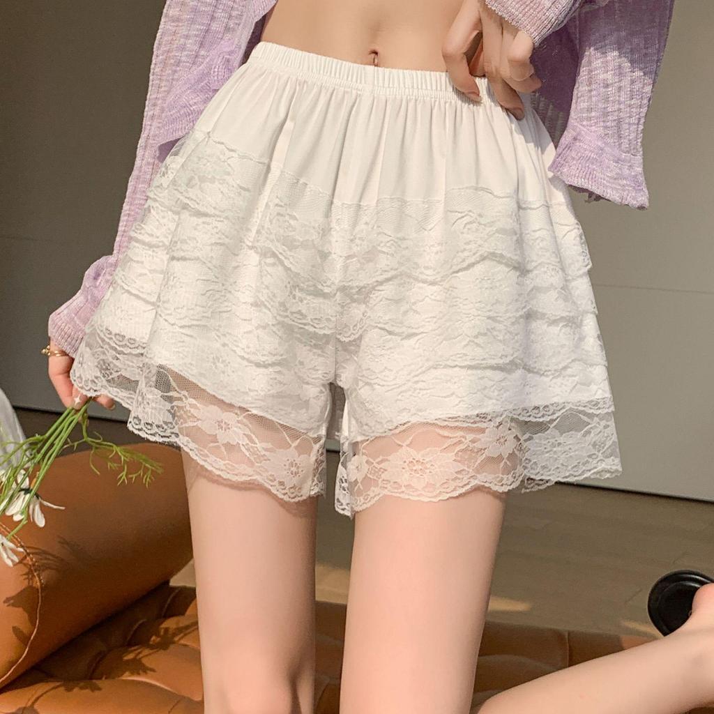 Women's Summer Lace Anti-Exposure Safety Leggings Shorts