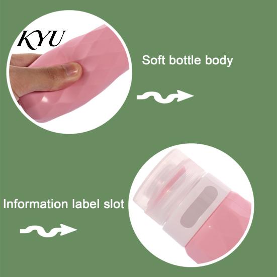 Travel Size Container 4Pcs/Set Silicone Bottle for Toiletries, Leak Proof Soap Dispensers Container, Portable Refillable Shower Gel Shampoo