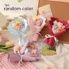 1 pieces random color Creative mini knitted flower bouquets, floral decorations, small gift accessories