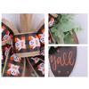 Handmade Wood Plaque Welcome Sign Stylish Indoor/Outdoor Wall Hanging for Halloween Enthusiasts Holiday Window display