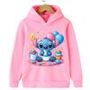 2025 New Stitch Children's Hoodie Cartoon Print Boys and Girls Adorable Multi Functional Fashion Autumn/Winter Christmas Top