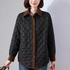 Lightweight Women's Mid-Length Cotton Jacket - 2024 Autumn/Winter Casual Fashion, Padded Patchwork, Loose Fit, Korean Style