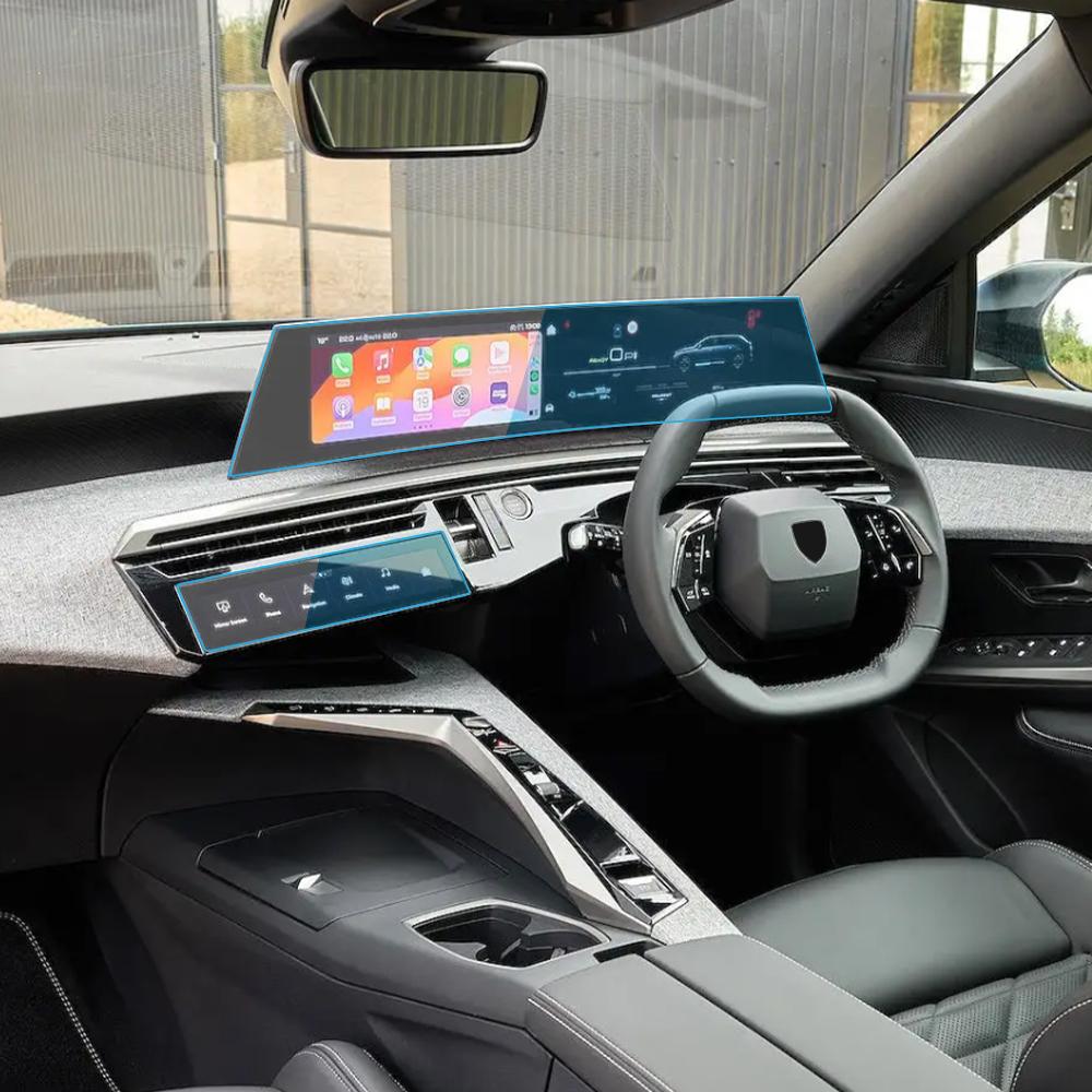 Car TPU Screen Protector 21 Inch Car  Navigation Dashboard Pre-cut PPF Cover for Peugeot E-5008 E-3008 2024 2025 Accessories