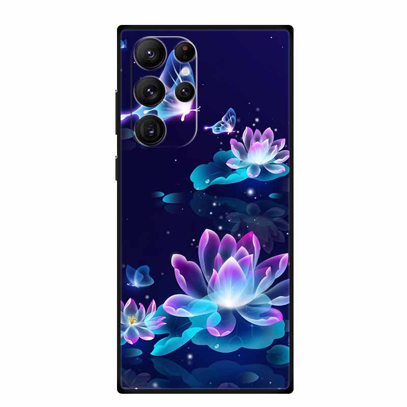 For Samsung S22 / S23 Ultra Case S23Ultra Black Silicone Soft Phone Case For Samsung Galaxy S22 Ultra Back Cover Case S 23 Ultra