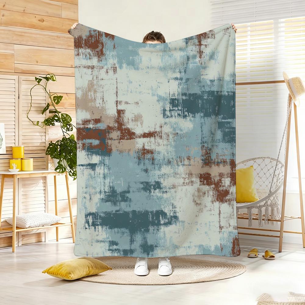 Vintage Abstract Modern Throw Soft Warm Throw Blanket For Bedroom Living Room Bed Travel Camping Picnic Gift