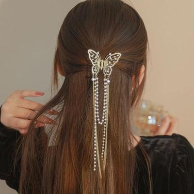 1 Pcs Butterfly Tassel Hair Clip Women's Crystal Simple Hair Clip Shark Crab Clip Girl Hair Clip Hair Accessories LM