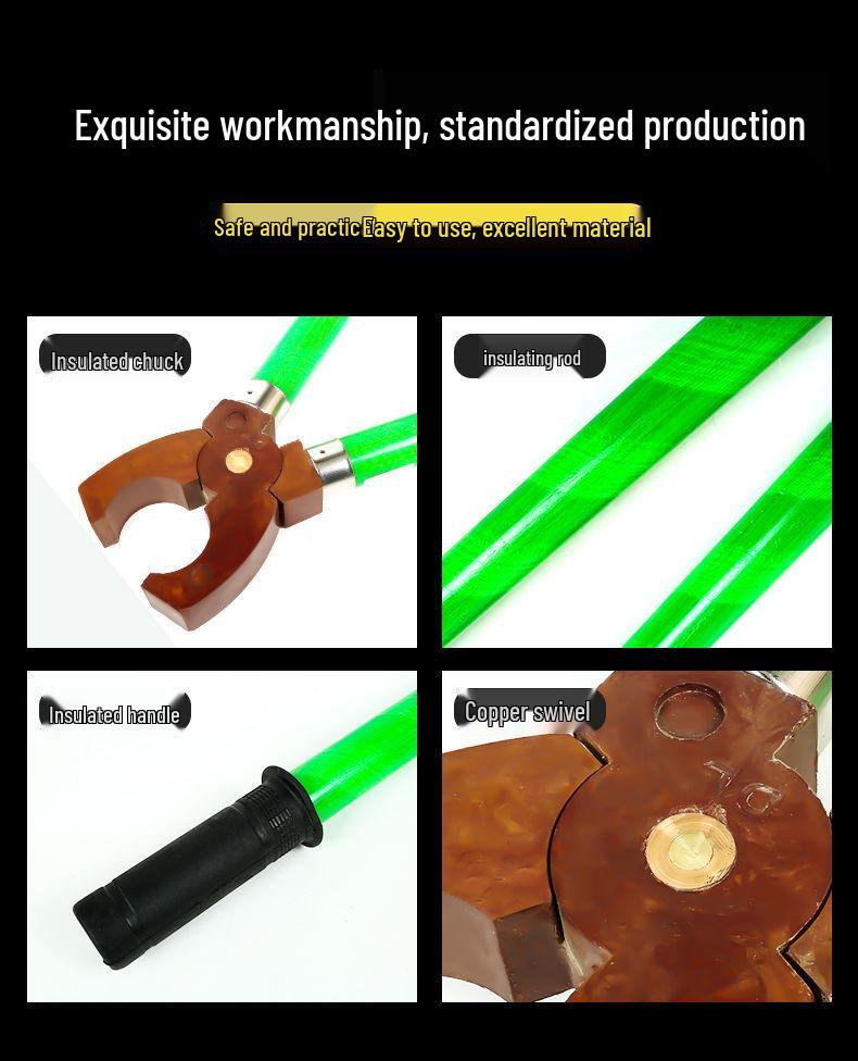 10kV High-Voltage Insulation Clamp Fuse with Bakelite Chuck & 35kV Lightweight Pliers