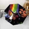 Parapluie Automatique Impression Michael Jackson, Armature en Fer à 8 Baleines, Poignée en Plastique, Convient pour les Voyages en Plein Air et le Quotidien, Cadeau Idéal