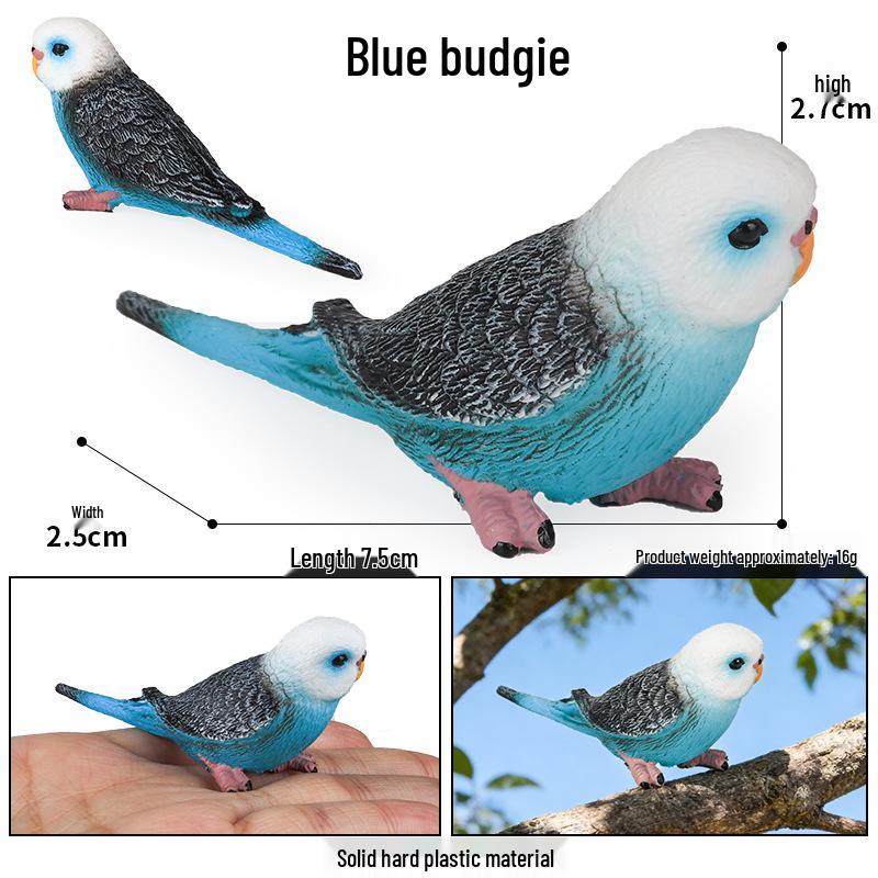 Realistic Bird Figurines Set: Eagle, Parrot, Peacock, Flamingo, and Owl