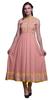 Bimba Aquamarine Green Damask Printed Women Designer Mandarin Collar Anarkali Dress Indian Ethnic Kurta