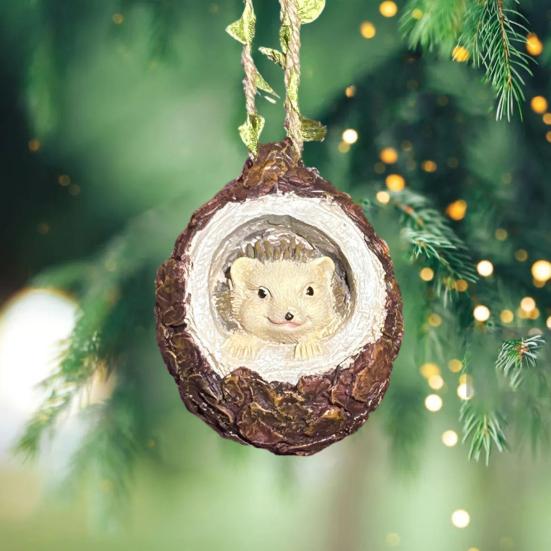 Little Hedgehog Ornament Cartoon Design Resin Craft Garden Statue Outdoor Indoor Balcony Flower Bed Patio Decoration