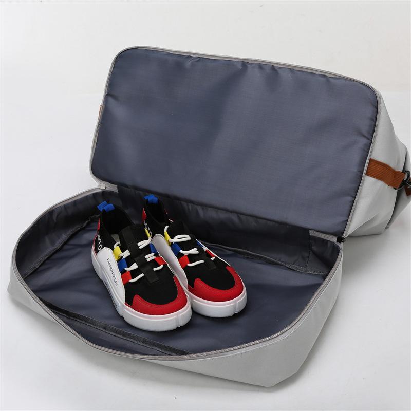 Trolley Handle Travel Bag: Large Capacity, Wet/Dry Separation, Print Logo, Independent Shoe Compartment