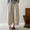 Japanese Vintage Lace Patchwork Pants Women Casual Simple Loose Pants Summer