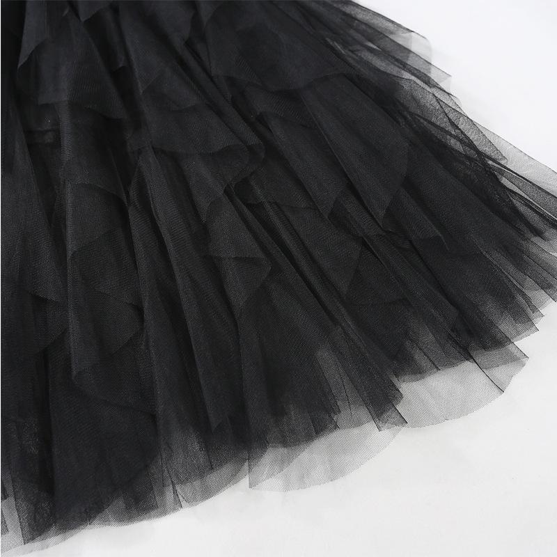 Women's Irregular Mesh Skirt - Multi-Layered Puffy Long Cake Skirt for Spring/Summer 2023: Super Fairy Style Dress