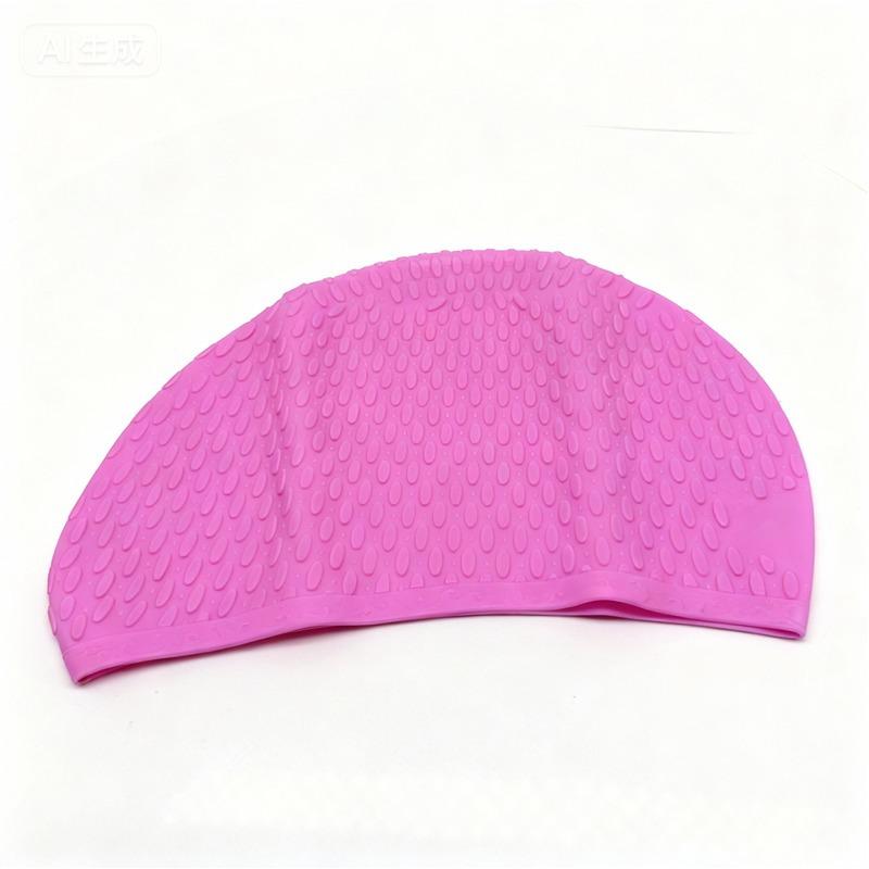 Men's and Women's Thickened and Enlarged Water Drop Silicone Swimming Caps, Silicone Women's Long Hair Waterproof Swimming Caps
