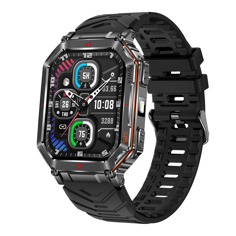 KR92 Smart Watch  ChatGPT GPS Positioning Tracking Altitude Air Pressur Compass Flashlight BT Call Men Outdoor Sports Smartwatch