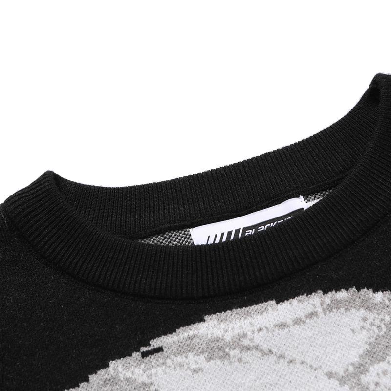 Mens Hip Hop Streetwear Harajuku Sweater Vintage Japanese Style Anime Girl Knitted 2026 Cotton Pullover Sweaters Male