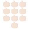 10pcs Decorative Wood Pumpkin Blanks Paintable Plaque for Creative Halloween and Thanksgiving Projects Party Supplies