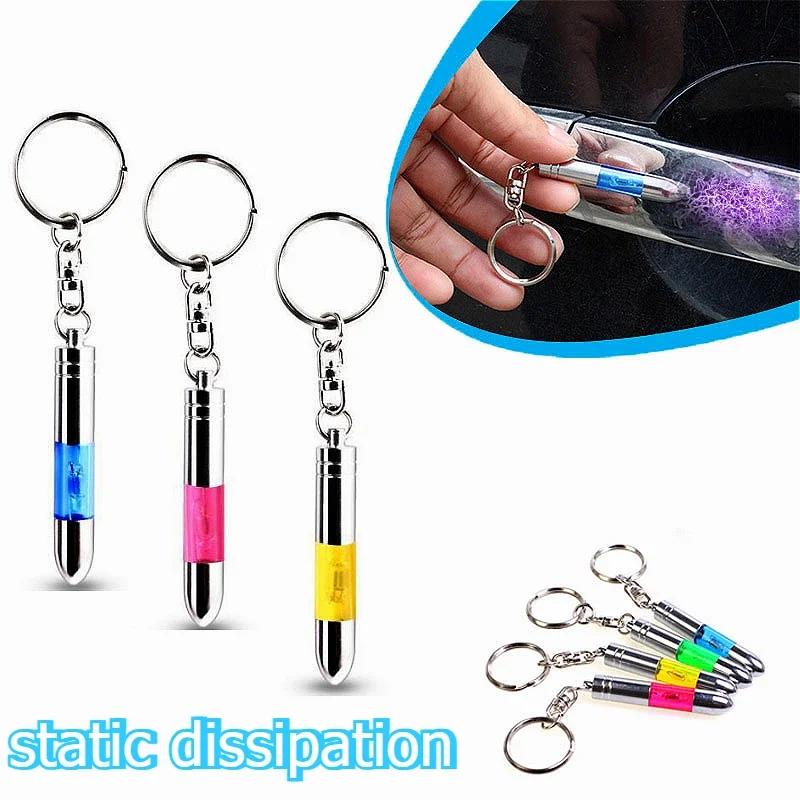 Anti-Static Keychain Car Body Static Eliminator Discharger Antistatic Rod Portable Keychain Eliminator High-Voltage Portable Key