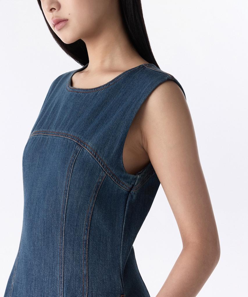 MUSINSA STANDARD WOMAN Women'S Paneled Denim Maxi Dress [Medium Indigo]