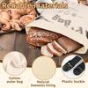 Large Linen Bread Bags Reusable Drawstring Homemade Artisan Bread Food Storage Bag Kitchen Organizer Containers