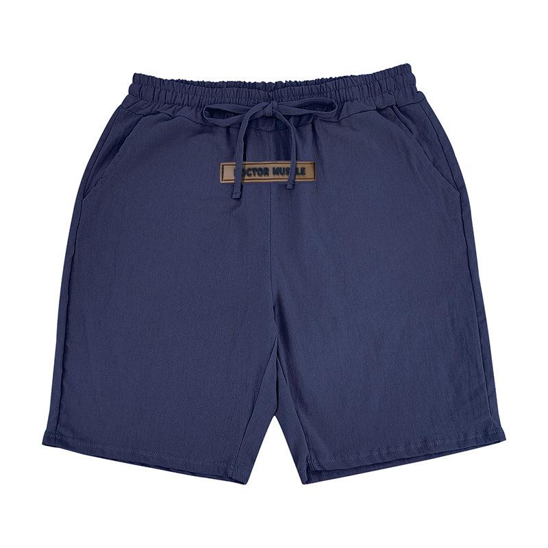Hip-Hop Summer Men's Lightweight Linen Breathable Beach Sports Casual Loose Cropped Pants