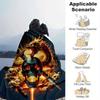 1pc Dragon and Skull Printing Lightweight Flannel Blanket, Comfortable and Warm Blanket, for Camping Sofa Bed and Couch Office, Gift
